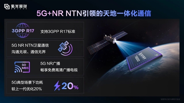 紫光展锐T8300 5G SoC发布:首次融合卫星通信 6nm工艺