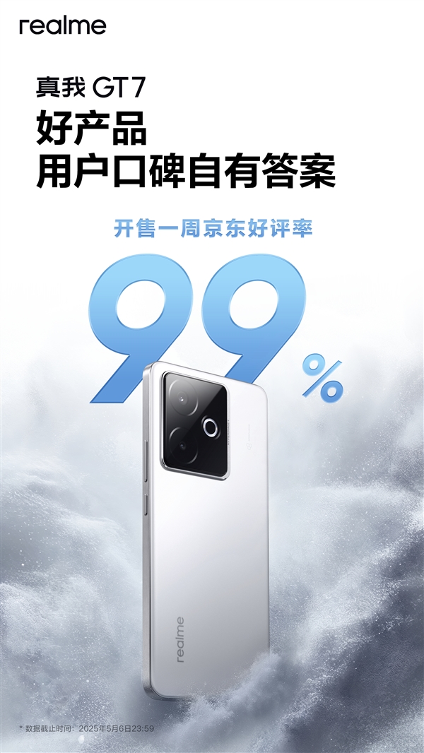 天玑9400+卖2210元起杀疯!真我GT7开售一周好评率99%