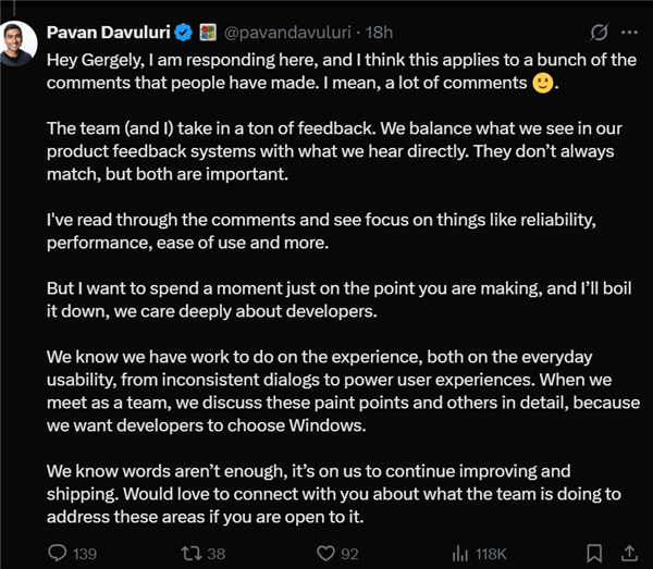 微软回应Win11系统AI化争议:注意到大家的不满 将改善质量