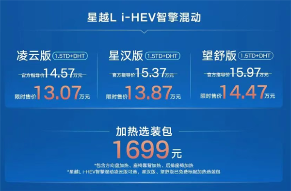 日系混动SUV强敌来袭！吉利星越L i-HEV上市：13.07万起